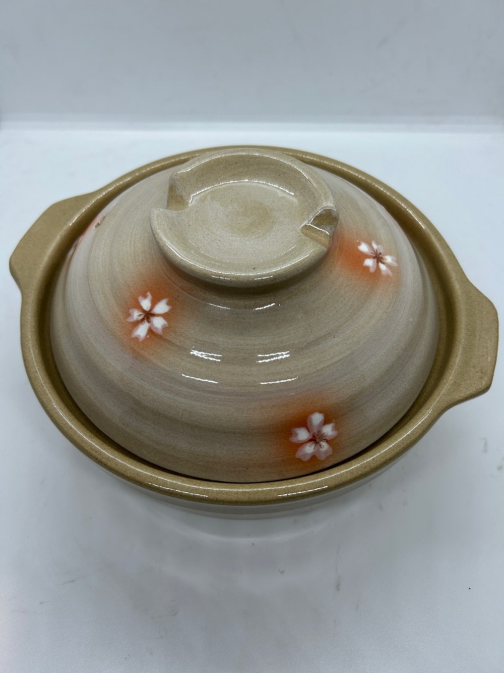 Rice cooker Japanese Clay Pot Mini Donabe Yosenabe w/ Lid 7 1/2  *see pictures